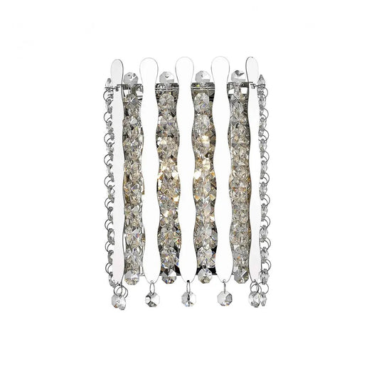 impex Impex CFH2105/01/WB/CH Belize 1 Light Wall Light Chrome Crystal - impex Impex CFH2105/01/WB/CH Belize 1 Light Wall Light Chrome Crystal