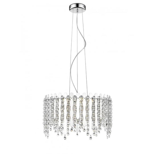 impex Impex LED2105/05/CH Belize 5 Light LED Pendant Chrome Crystal - impex Impex LED2105/05/CH Belize 5 Light LED Pendant Chrome Crystal