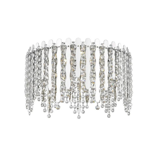 impex Impex LED2105/05/PL/CH Belize 5 Light LED Flush Ceiling Light Chrome Crystal - impex Impex LED2105/05/PL/CH Belize 5 Light LED Flush Ceiling Light Chrome Crystal