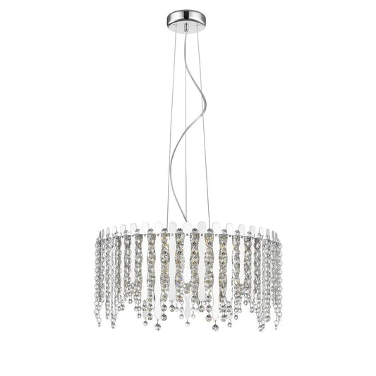 impex Impex LED2105/06/CH Belize 6 Light LED Pendant Chrome Crystal - impex Impex LED2105/06/CH Belize 6 Light LED Pendant Chrome Crystal