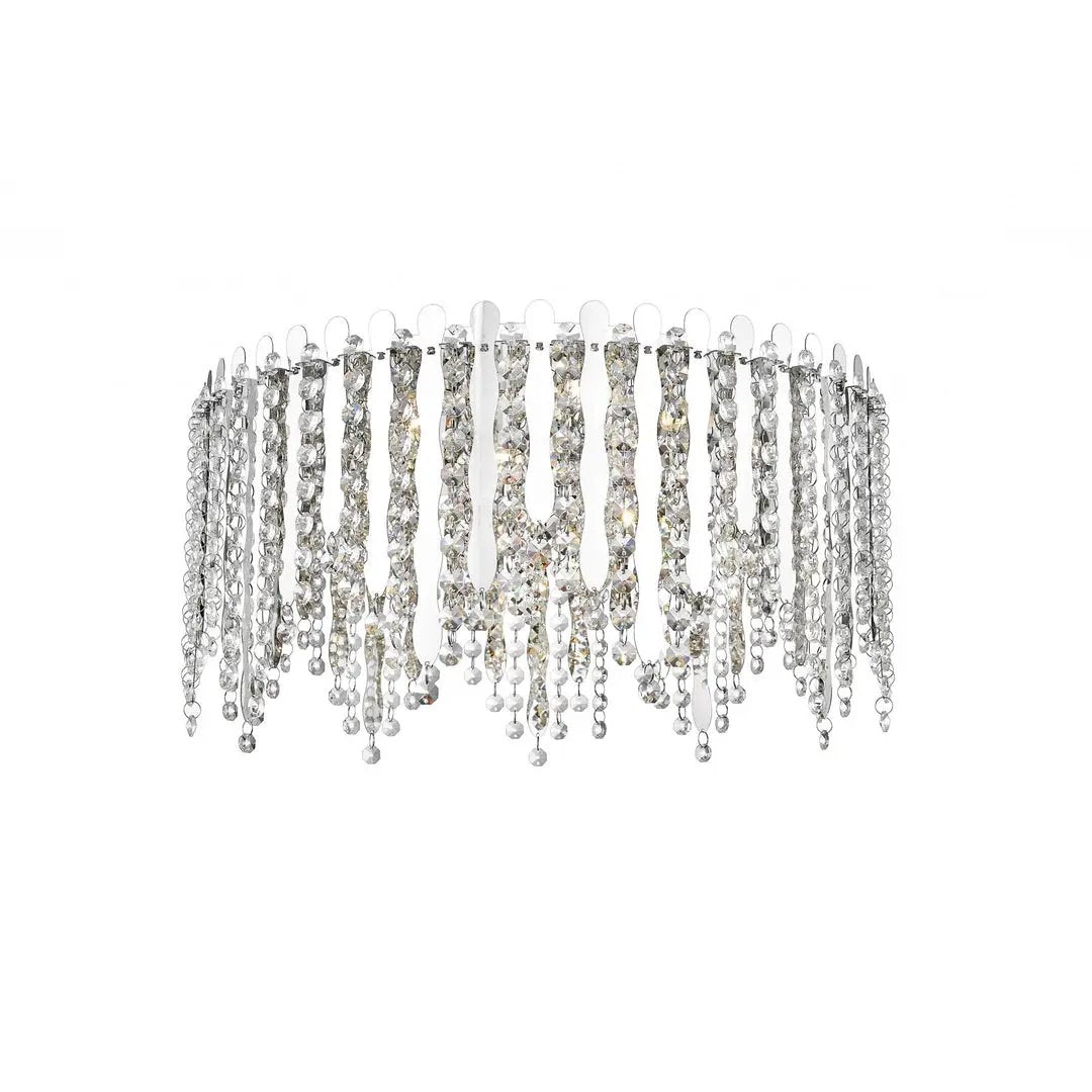 impex Impex LED2105/06/PL/CH Belize 6 Light LED Flush Ceiling Light Chrome Crystal - impex Impex LED2105/06/PL/CH Belize 6 Light LED Flush Ceiling Light Chrome Crystal