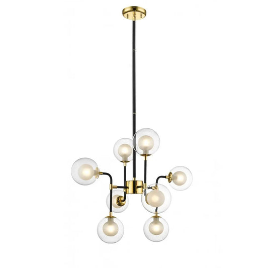 impex Impex PGH1806/08/G/MBLK Remy 8 Light Ceiling Light Gold Black - impex Impex PGH1806/08/G/MBLK Remy 8 Light Ceiling Light Gold Black