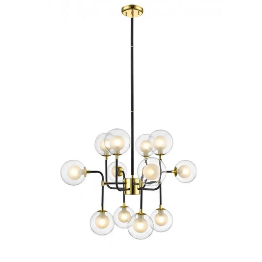 impex Impex PGH1806/12/G/MBLK Remy 12 Light Ceiling Light Gold Black - impex Impex PGH1806/12/G/MBLK Remy 12 Light Ceiling Light Gold Black