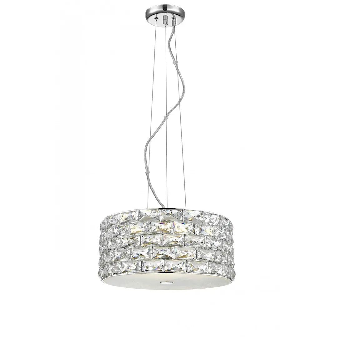 impex Impex LED2102/04/CH Aruba 4 Light LED Pendant Chrome Crystal - impex Impex LED2102/04/CH Aruba 4 Light LED Pendant Chrome Crystal