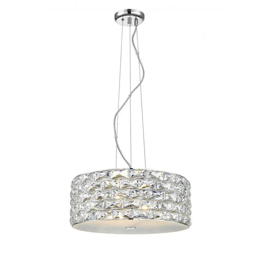 impex Impex LED2102/05/CH Aruba 5 Light LED Pendant Chrome Crystal - impex Impex LED2102/05/CH Aruba 5 Light LED Pendant Chrome Crystal