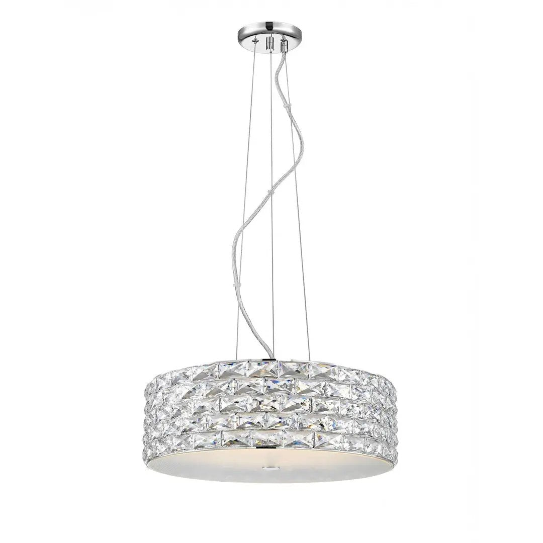 impex Impex LED2102/06/CH Aruba 6 Light LED Pendant Chrome Crystal - impex Impex LED2102/06/CH Aruba 6 Light LED Pendant Chrome Crystal