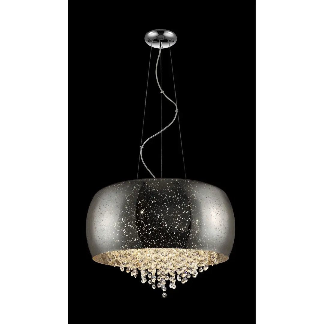 impex Impex PGH1802/05/CH Luna 5 Light Pendant Chrome Crystal - impex Impex PGH1802/05/CH Luna 5 Light Pendant Chrome Crystal