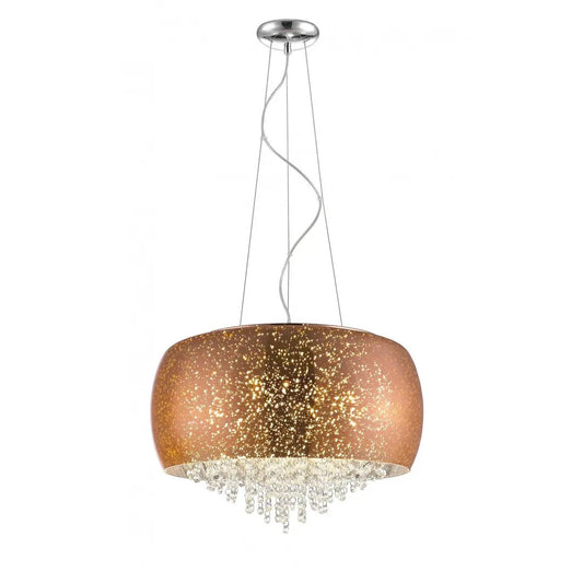 impex Impex PGH1802/05/CU Luna 5 Light Pendant Copper Crystal - impex Impex PGH1802/05/CU Luna 5 Light Pendant Copper Crystal