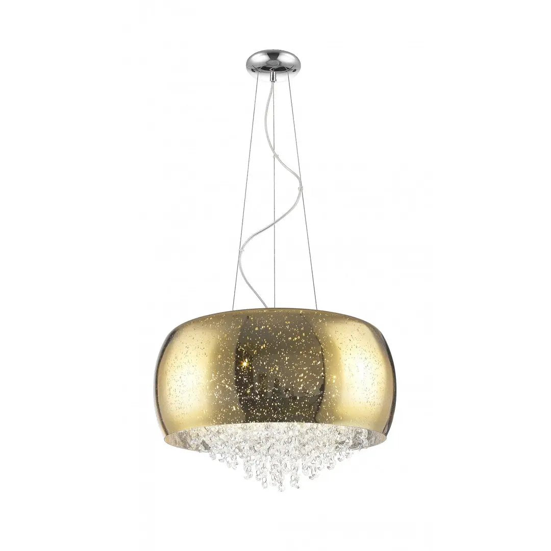 impex Impex PGH1802/05/G Luna 5 Light Pendant Gold Crystal - impex Impex PGH1802/05/G Luna 5 Light Pendant Gold Crystal