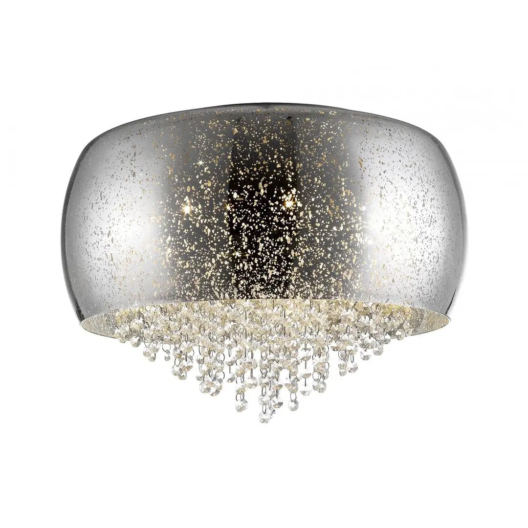 impex Impex PGH1802/05/PL/CH Luna 5 Light Flush Ceiling Light Chrome Crystal - impex Impex PGH1802/05/PL/CH Luna 5 Light Flush Ceiling Light Chrome Crystal