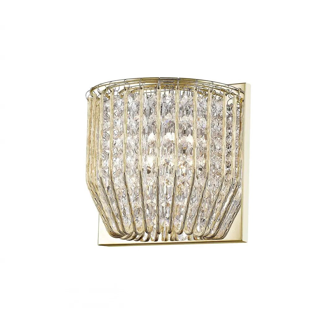 impex Impex CFH508052/01/WB/G Carlo 1 Light Wall Light Gold Crystal - impex Impex CFH508052/01/WB/G Carlo 1 Light Wall Light Gold Crystal