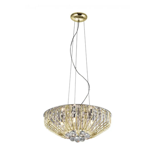 impex Impex CFH508052/06/G Carlo 6 Light Pendant Gold Crystal - impex Impex CFH508052/06/G Carlo 6 Light Pendant Gold Crystal