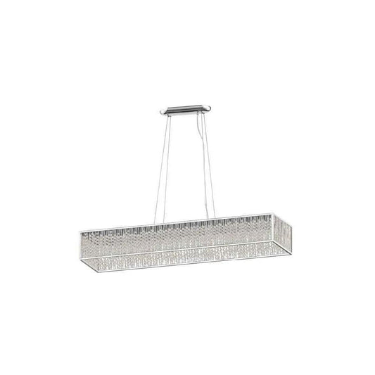 impex Impex CFH310221/11/OBL/CH Melenki 11 Light Oblong Pendant Chrome Crystal - impex Impex CFH310221/11/OBL/CH Melenki 11 Light Oblong Pendant Chrome Crystal