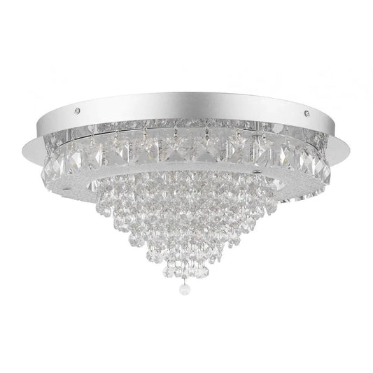 impex Impex LED608243 Essonne | LED Flush Ceiling Light | Chrome & Crystal - impex Impex LED608243 Essonne | LED Flush Ceiling Light | Chrome & Crystal