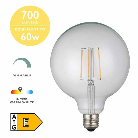 dar lighting Där Lighting Group BUL-E27-LED-20-I E27 Globe 6w LED Single Bulb Warm White Dimmable - dar lighting Där Lighting Group BUL-E27-LED-20-I E27 Globe 6w LED Single Bulb Warm White Dimmable