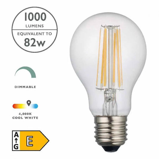 dar lighting Där Lighting Group BUL-E27-LED-27-I E27 GLS 8w LED Single Bulb Cool White Dimmable - dar lighting Där Lighting Group BUL-E27-LED-27-I E27 GLS 8w LED Single Bulb Cool White Dimmable