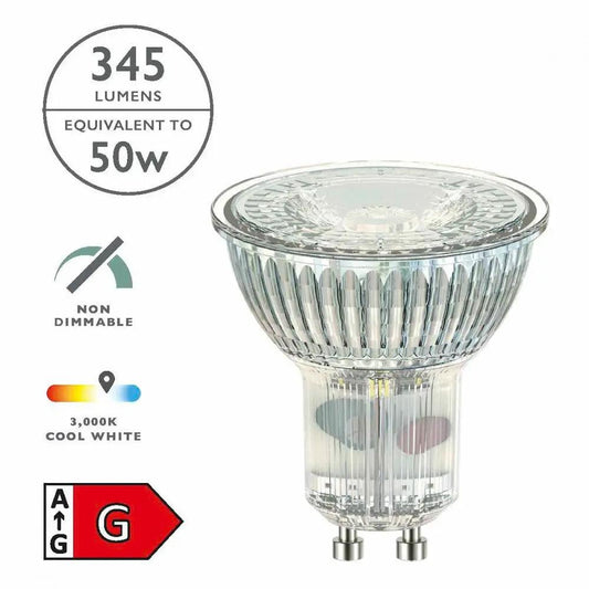 dar lighting Där Lighting Group BUL-GU10-LED-8-I GU10 Reflector 5w LED Single Bulb Warm White Non-dimmable - dar lighting Där Lighting Group BUL-GU10-LED-8-I GU10 Reflector 5w LED Single Bulb Warm White Non-dimmable