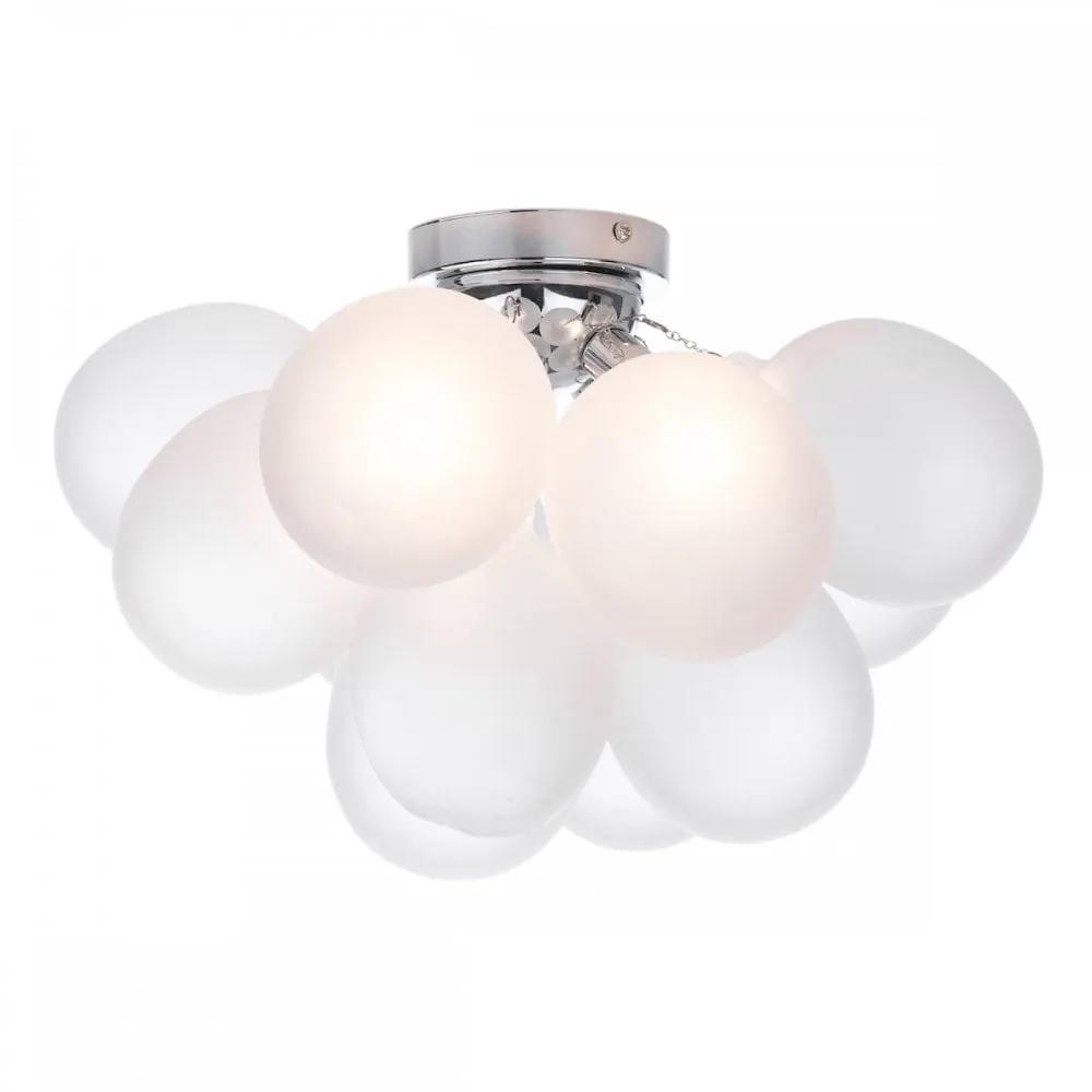 dar lighting Där Lighting Group, BUB5202 Bubbles 4 Light Flush Polished Chrome Frosted Glass - dar lighting Där Lighting Group, BUB5202 Bubbles 4 Light Flush Polished Chrome Frosted Glass