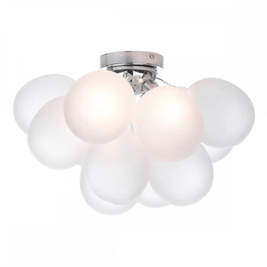 dar lighting Där Lighting Group, BUB5202 Bubbles 4 Light Flush Polished Chrome Frosted Glass - dar lighting Där Lighting Group, BUB5202 Bubbles 4 Light Flush Polished Chrome Frosted Glass