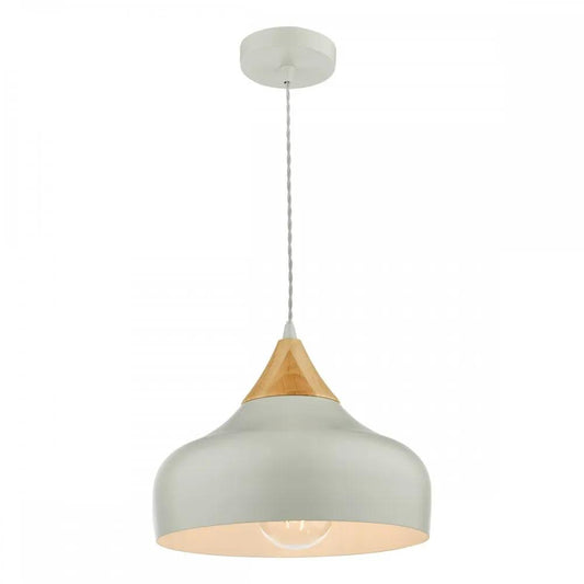 dar lighting Där Lighting Group, GAU0139 Gaucho 1 Light Single Pendant Grey And Wood - dar lighting Där Lighting Group, GAU0139 Gaucho 1 Light Single Pendant Grey And Wood