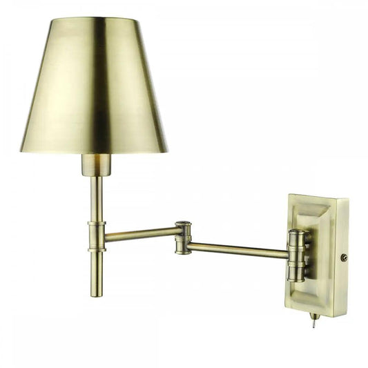 dar lighting Där Lighting Group, KEN0775 Kensington 1 Light Swing Arm Wall Light Antique Brass - dar lighting Där Lighting Group, KEN0775 Kensington 1 Light Swing Arm Wall Light Antique Brass