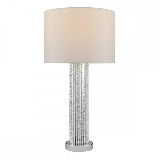 dar lighting Där Lighting Group, LAZ4239 Lazio Table Lamp Silver Rod Base With Faux Silk Shade - dar lighting Där Lighting Group, LAZ4239 Lazio Table Lamp Silver Rod Base With Faux Silk Shade
