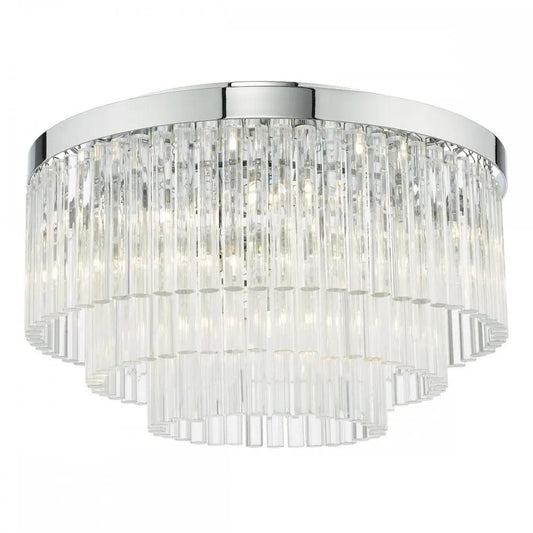 dar lighting Där Lighting Group, LOG5408 Logan 5 Light Flush Polished Chrome Glass - dar lighting Där Lighting Group, LOG5408 Logan 5 Light Flush Polished Chrome Glass
