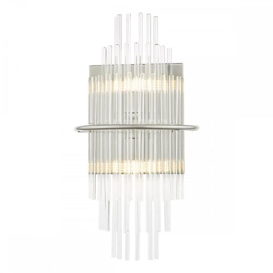 dar lighting Där Lighting Group, LUK0950 Lukas 2 Light Wall Light Polished Chrome Glass - dar lighting Där Lighting Group, LUK0950 Lukas 2 Light Wall Light Polished Chrome Glass
