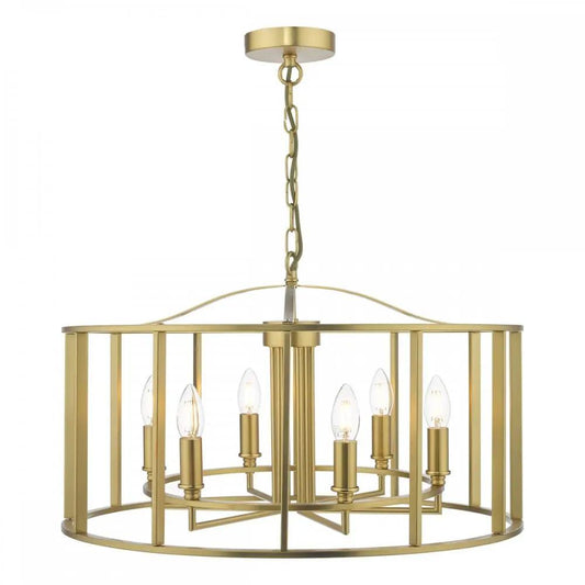 dar lighting Där Lighting Group, MYK0663 Myka 6 Light Pendant Brushed Bronze - dar lighting Där Lighting Group, MYK0663 Myka 6 Light Pendant Brushed Bronze