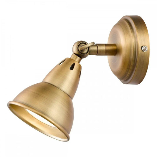 dar lighting Där Lighting Group NAT0742 Nathaniel 1 Light Single Spotlight Aged Brass (S) - dar lighting Där Lighting Group NAT0742 Nathaniel 1 Light Single Spotlight Aged Brass (S)