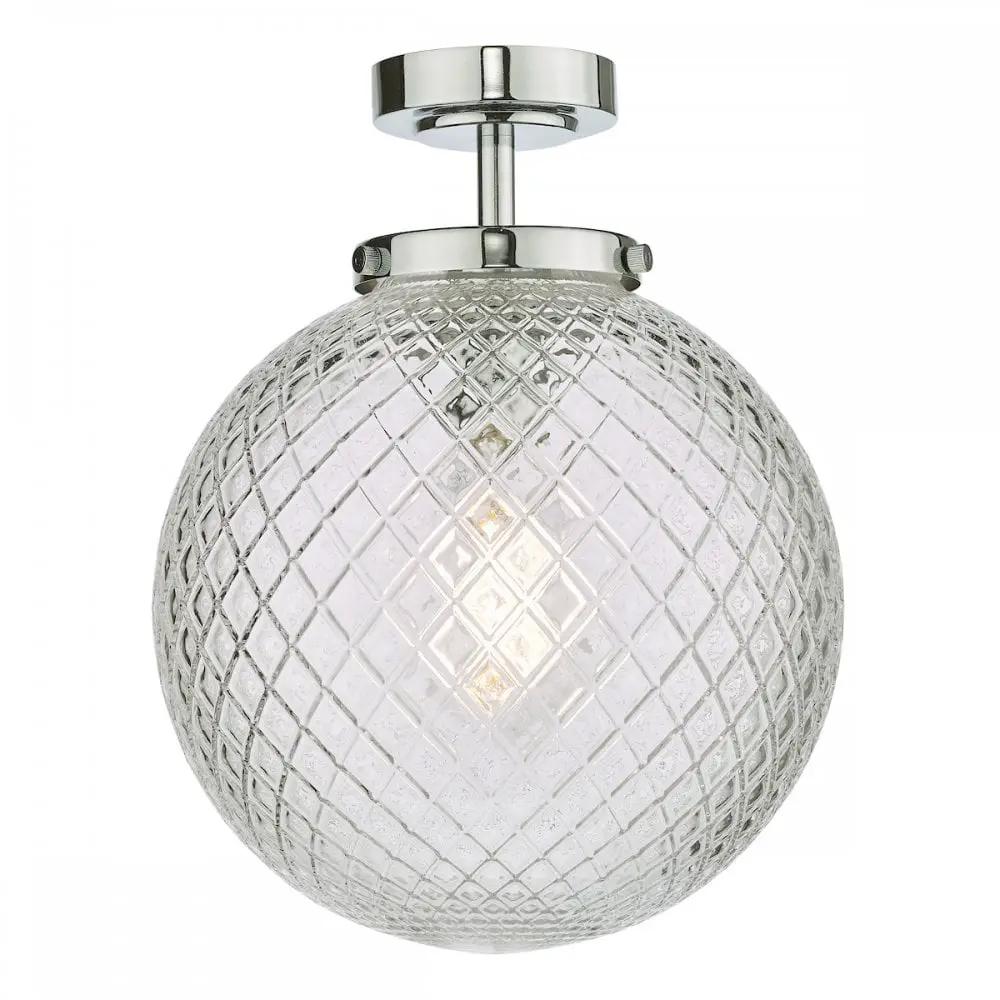 dar lighting Där Lighting Group, WAY0150 Wayne Bathroom Flush Polished Chrome Glass IP44 - dar lighting Där Lighting Group, WAY0150 Wayne Bathroom Flush Polished Chrome Glass IP44
