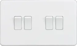 ml matt white 10AX 4G 2-way Switch - Matt White - Electrical ml matt white 10AX 4G 2-way Switch - Matt White Electrical