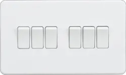 ml matt white 10AX 6G 2-way Switch - Matt White - Electrical ml matt white 10AX 6G 2-way Switch - Matt White Electrical