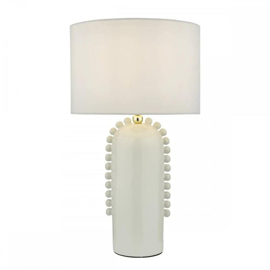 dar lighting Där Lighting Group, DOL4202 Dolce Table Lamp White Ceramic With Shade - dar lighting Där Lighting Group, DOL4202 Dolce Table Lamp White Ceramic With Shade