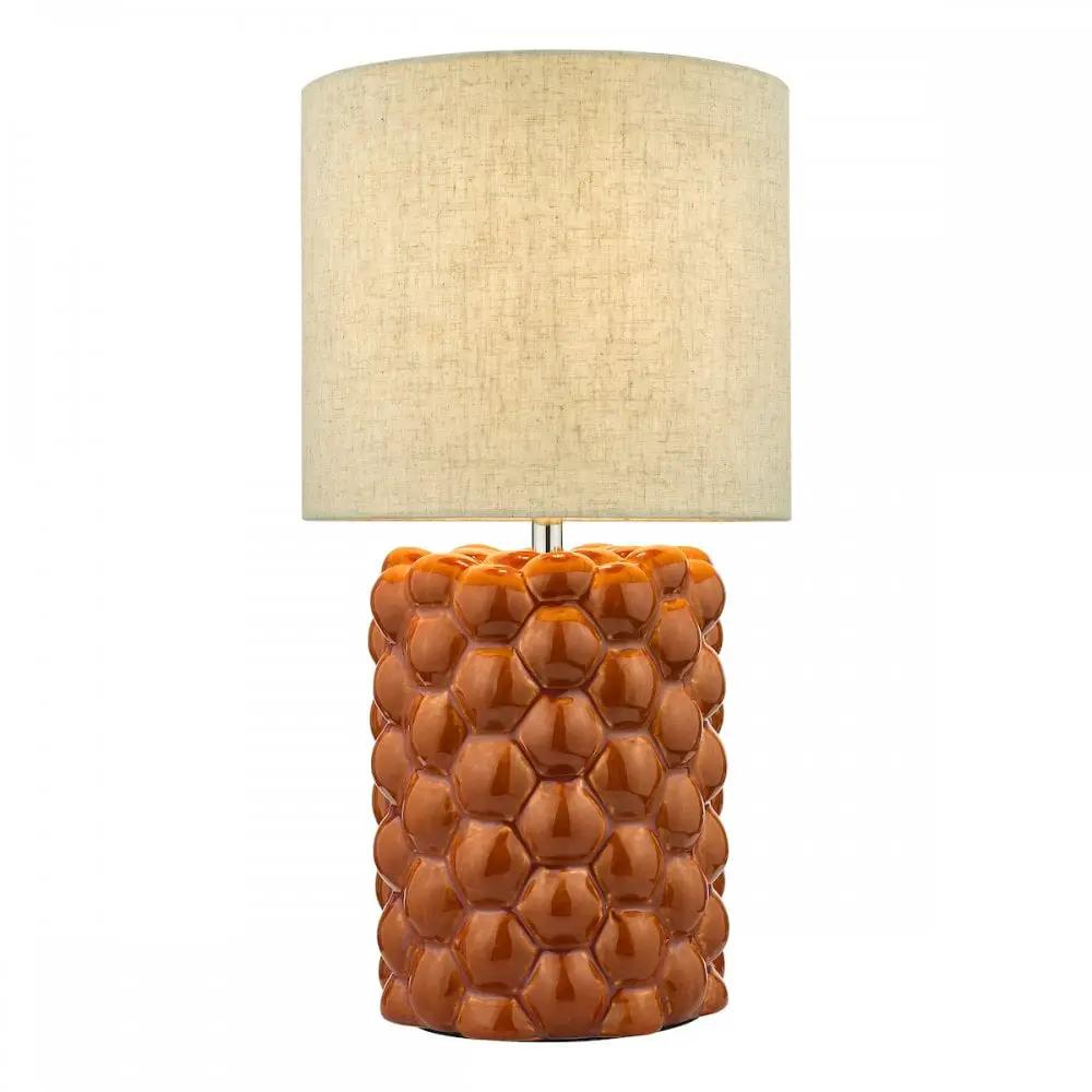 dar lighting Där Lighting Group, JAY4211 Jayden Table Lamp Orange Glaze With Shade - dar lighting Där Lighting Group, JAY4211 Jayden Table Lamp Orange Glaze With Shade
