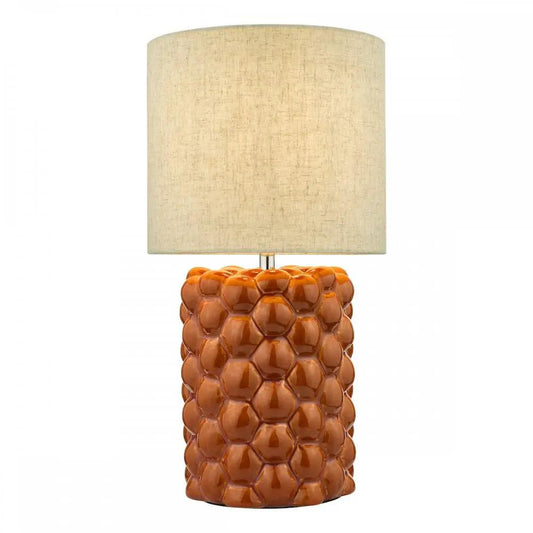 dar lighting Där Lighting Group, JAY4211 Jayden Table Lamp Orange Glaze With Shade - dar lighting Där Lighting Group, JAY4211 Jayden Table Lamp Orange Glaze With Shade