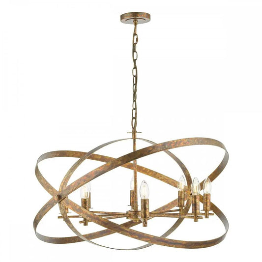 dar lighting Där Lighting Group, NIT0864 Nitya 8 Light Pendant Mottled Copper - dar lighting Där Lighting Group, NIT0864 Nitya 8 Light Pendant Mottled Copper