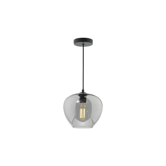 dar lighting Där Lighting Group, SHI0110 Shilah Pendant Matt Black and Smoked Glass - dar lighting Där Lighting Group, SHI0110 Shilah Pendant Matt Black and Smoked Glass