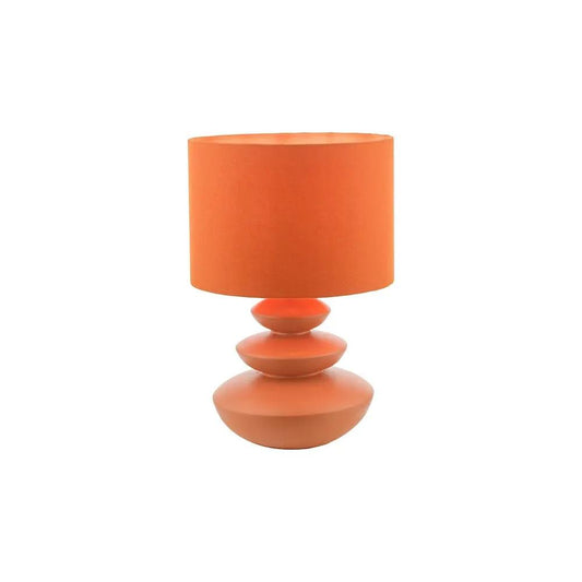dar lighting Där Lighting Group, DIS4211 Discus Ceramic Table Lamp Orange With Shade - dar lighting Där Lighting Group, DIS4211 Discus Ceramic Table Lamp Orange With Shade