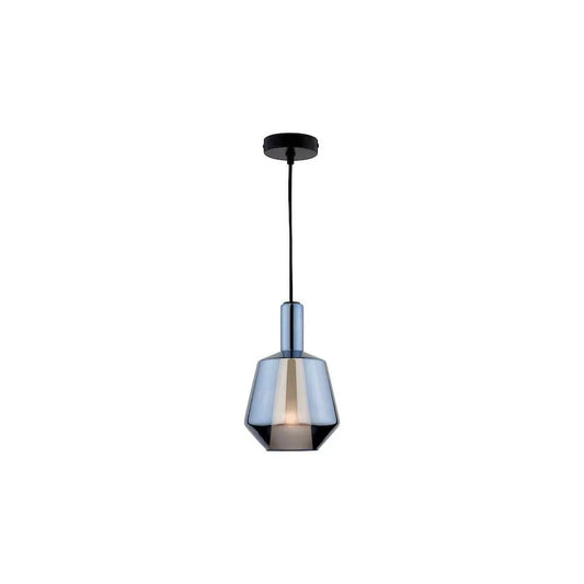 dar lighting Där Lighting Group, ESM0123 Esmeralda Single Pendant Blue Glass and Opal Glass - dar lighting Där Lighting Group, ESM0123 Esmeralda Single Pendant Blue Glass and Opal Glass