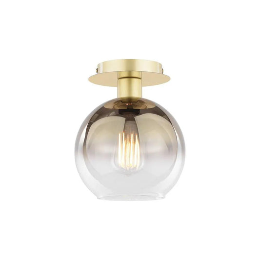 dar lighting Där Lighting Group, LYC0135 Lycia Semi-Flush Polished Gold and Gold Ombre Glass - dar lighting Där Lighting Group, LYC0135 Lycia Semi-Flush Polished Gold and Gold Ombre Glass