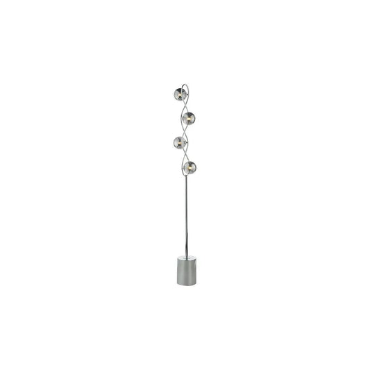 dar lighting Där Lighting Group, LYS4950 Lysandra 4 Light Floor Lamp Polished Chrome and Smoked Glass - dar lighting Där Lighting Group, LYS4950 Lysandra 4 Light Floor Lamp Polished Chrome and Smoked Glass