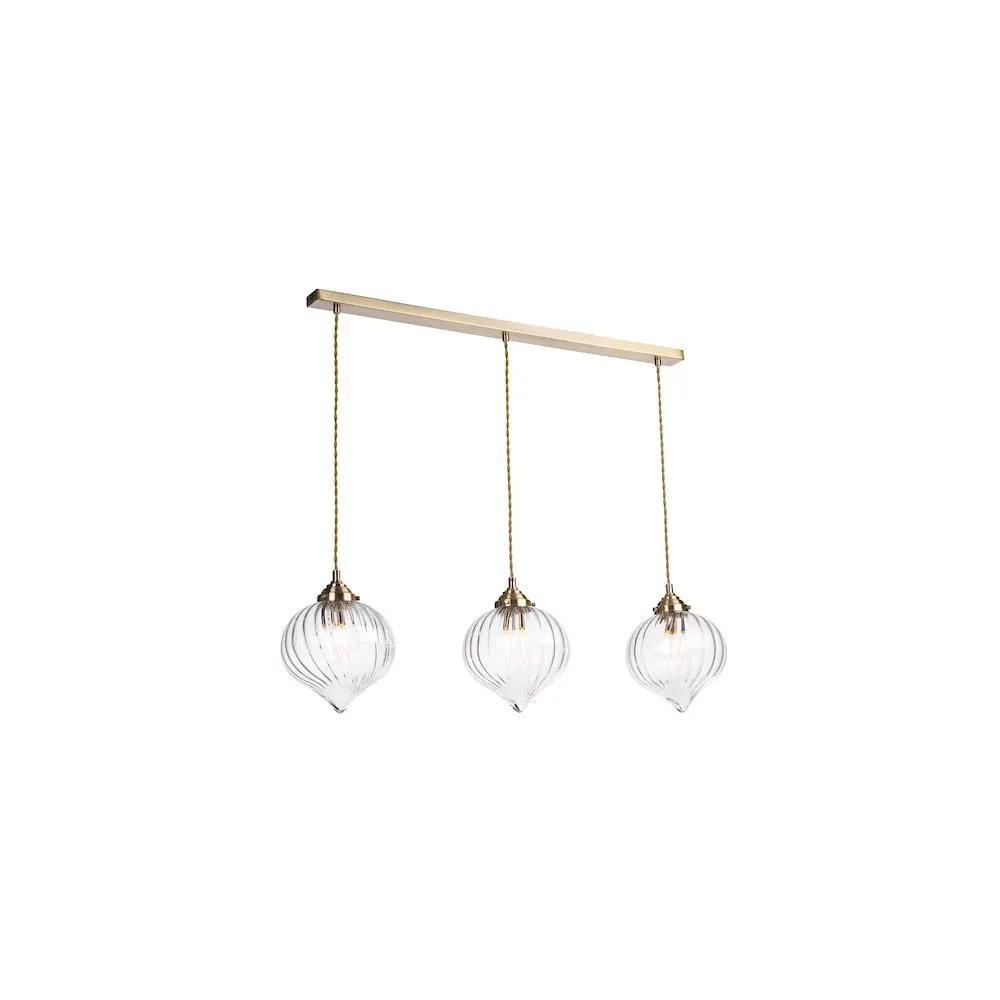 dar lighting Där Lighting Group, MYA0375 Mya 3 Light Bar Pendant Antique Brass and Glass - dar lighting Där Lighting Group, MYA0375 Mya 3 Light Bar Pendant Antique Brass and Glass