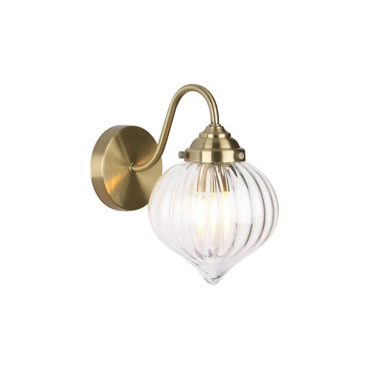 dar lighting Där Lighting Group, MYA0775 Mya Wall Light Antique Brass and Glass - dar lighting Där Lighting Group, MYA0775 Mya Wall Light Antique Brass and Glass