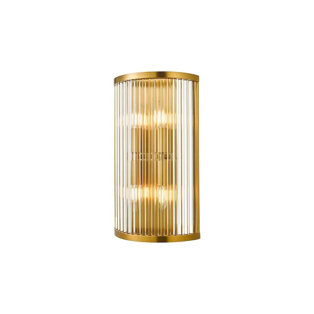 dar lighting Där Lighting Group, ELE3035 Eleanor 4 Light Wall Light Natural Brass Glass - dar lighting Där Lighting Group, ELE3035 Eleanor 4 Light Wall Light Natural Brass Glass