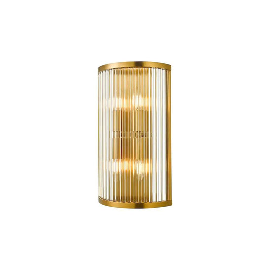 dar lighting Där Lighting Group, ELE3035 Eleanor 4 Light Wall Light Natural Brass Glass - dar lighting Där Lighting Group, ELE3035 Eleanor 4 Light Wall Light Natural Brass Glass