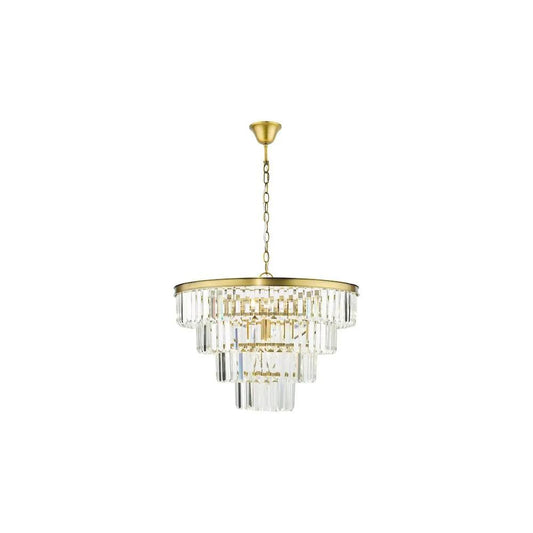 dar lighting Där Lighting Group, RHA0663 Rhapsody 6 Light Tiered Pendant Crystal and Bronze - dar lighting Där Lighting Group, RHA0663 Rhapsody 6 Light Tiered Pendant Crystal and Bronze