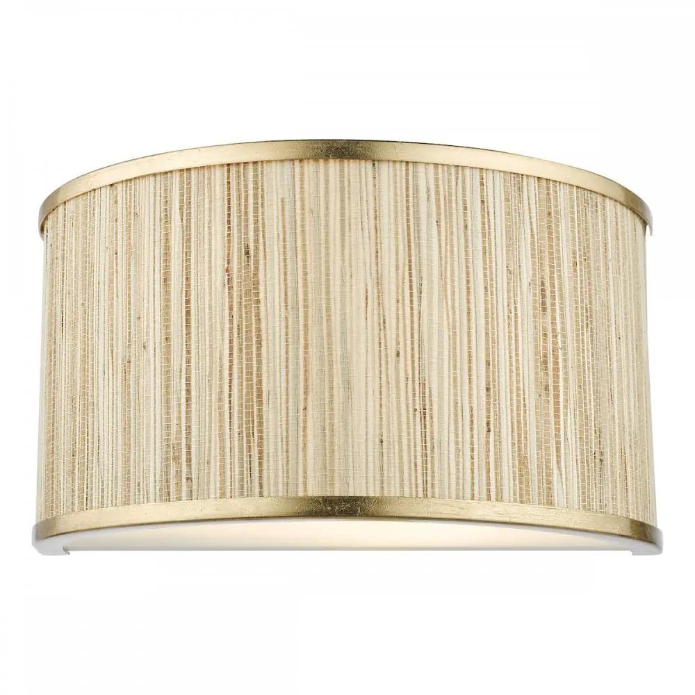 dar lighting Där Lighting Group, FEN0935 Fenella 2 Light Wall Light Gold Leaf and Seagrass - dar lighting Där Lighting Group, FEN0935 Fenella 2 Light Wall Light Gold Leaf and Seagrass