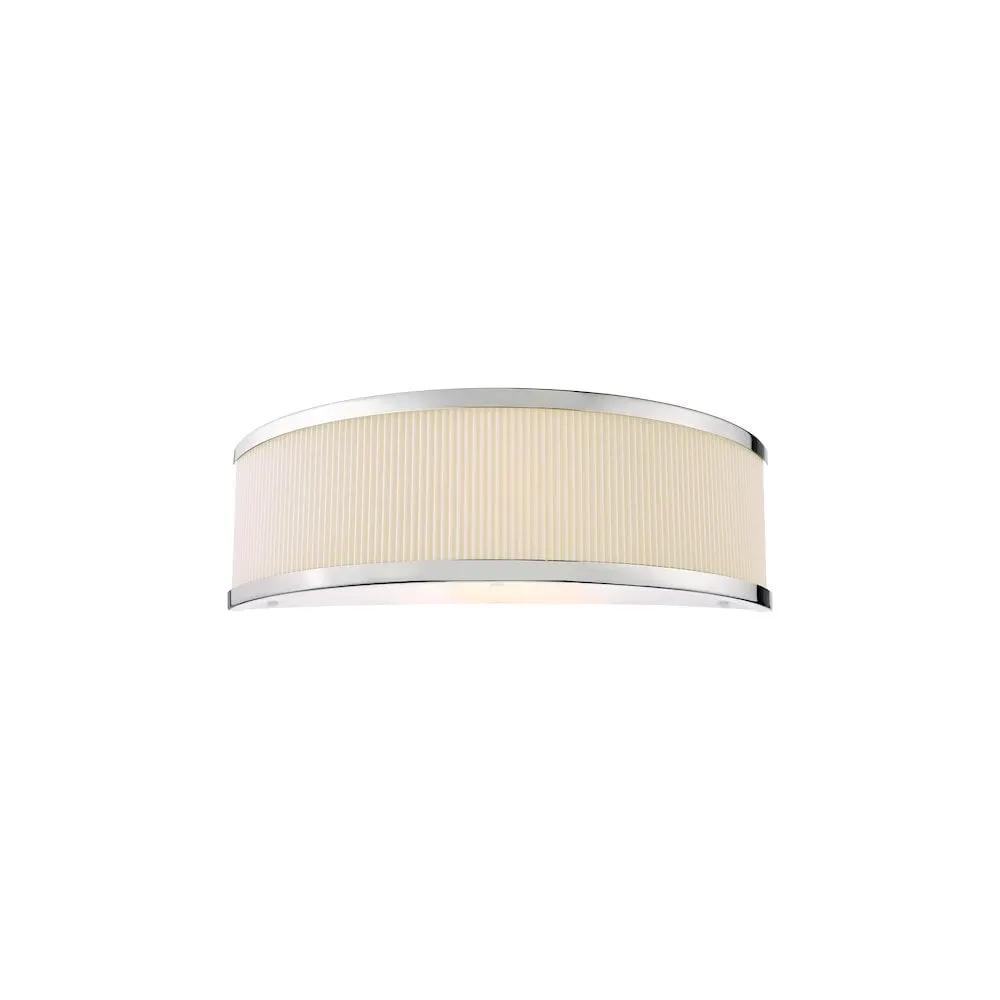 dar lighting Där Lighting Group, ALV0733 Alvaro Wall Light Polished Chrome With Ivory Shade - dar lighting Där Lighting Group, ALV0733 Alvaro Wall Light Polished Chrome With Ivory Shade