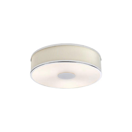 dar lighting Där Lighting Group, ALV5233 Alvaro 3 Light Flush Polished Chrome With Ivory shade - dar lighting Där Lighting Group, ALV5233 Alvaro 3 Light Flush Polished Chrome With Ivory shade